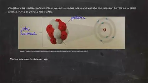 Uzupelnij opis uproszczonego modelu atomu izotopu pewnego pierwiastka chemicznego