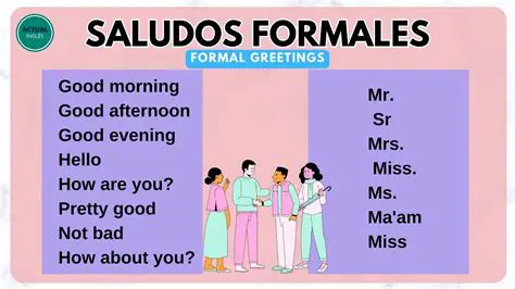 Verbos para Saludos Formales