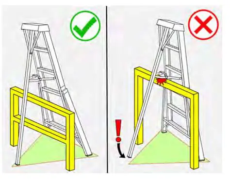 Verificar la estabilidad de la escalera