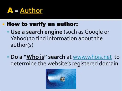 Verify the author information