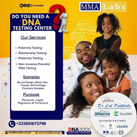 Visiting a DNA testing center