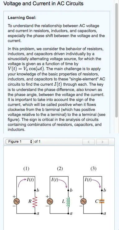 Voltage and Current in AC Circuits