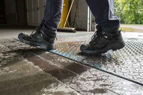 Wet and oily floor surfaces