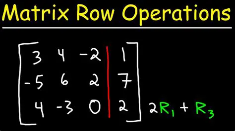 Why Matrix Row Operations are Important