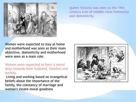 Women were expected to be the guardians of domesticity and morality