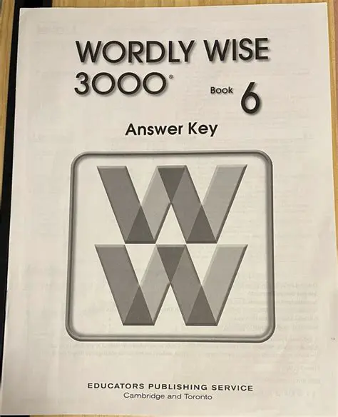 Worldly Wise Book 6 Answer Key