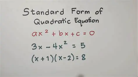 Write the equations in the standard form