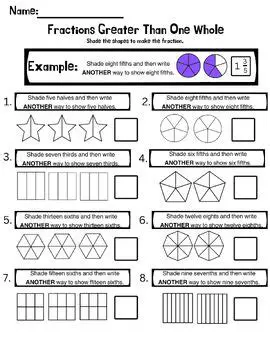 Writing a Fraction Greater Than One as a Mixed Number