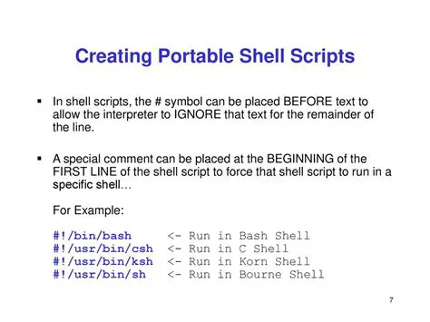 Writing a portable shell script