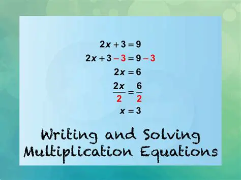 Writing the Multiplication Equation