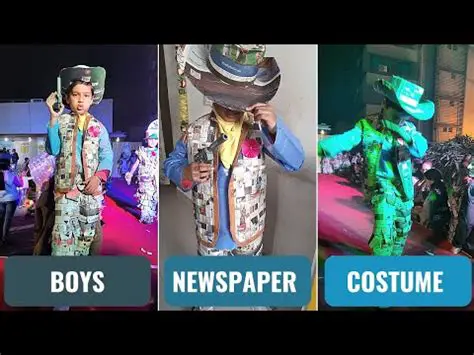 Triumphant Triumph: Young Boy Wins 1st Prize in Newspaper Fancy Dress Competition