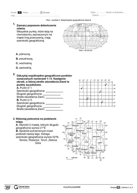 Zastosowanie skal mianowych w geografii
