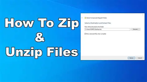 Zip and unzip files and directories